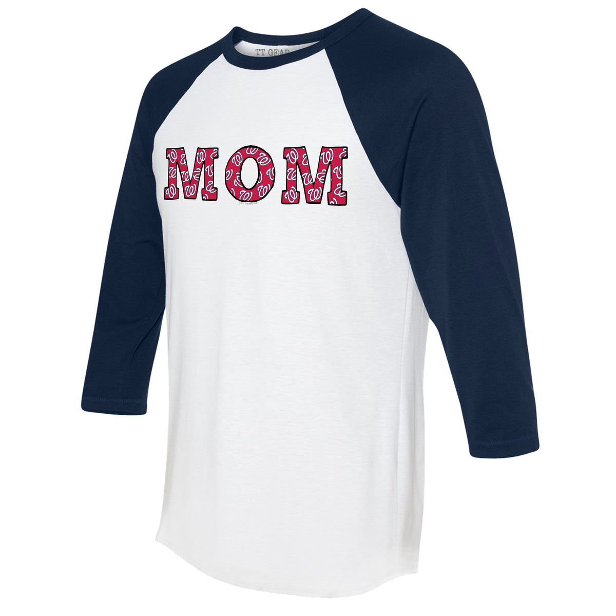 Washington Nationals Mom 3/4 Navy Blue Sleeve Raglan