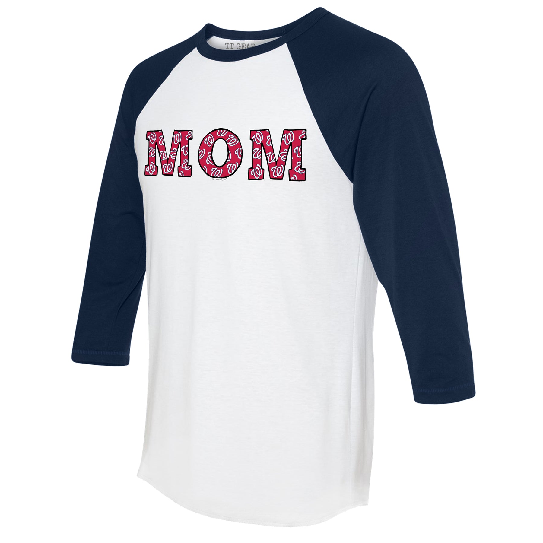 Washington Nationals Mom 3/4 Navy Blue Sleeve Raglan