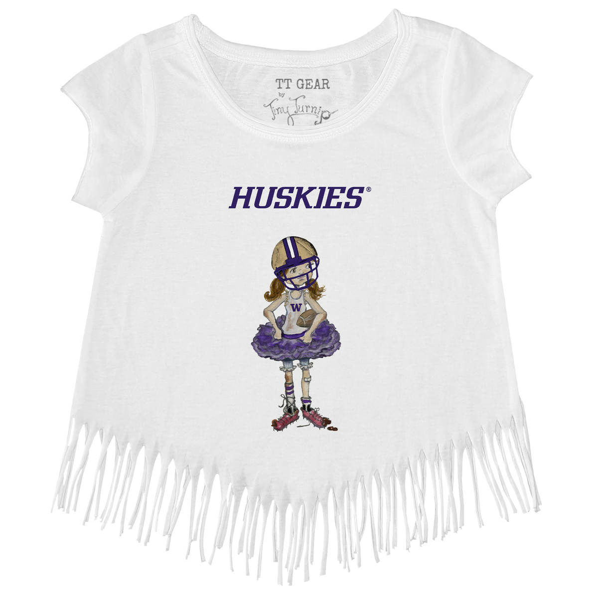 Washington Huskies Babes Fringe Tee