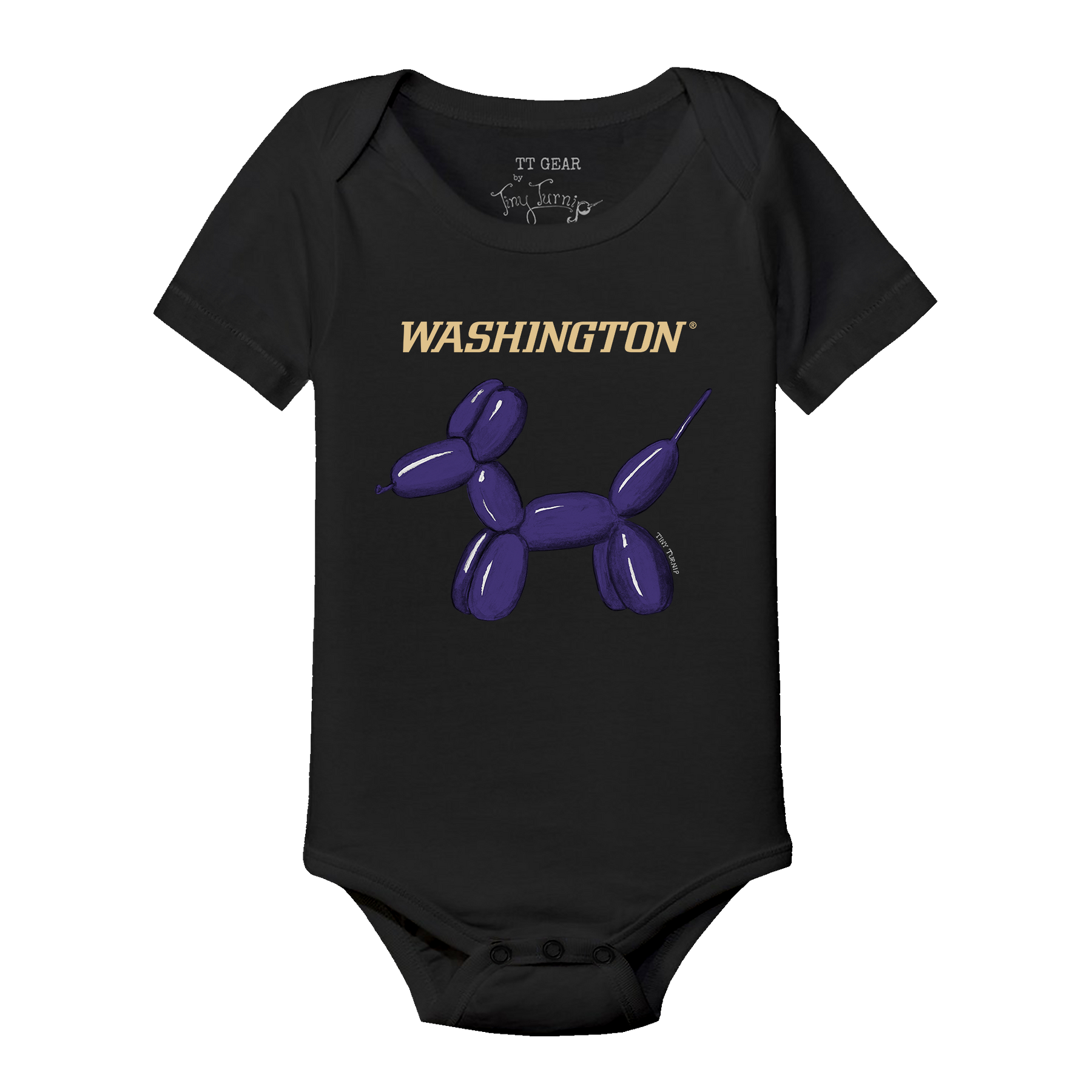 Washington Huskies Balloon Dog Short Sleeve Snapper
