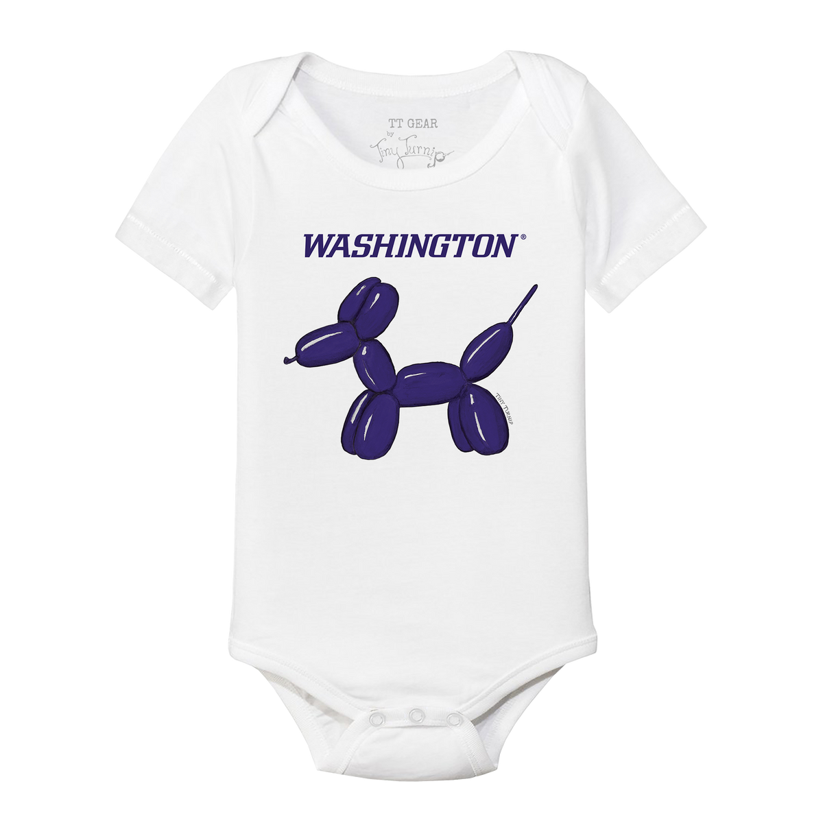 Washington Huskies Balloon Dog Short Sleeve Snapper