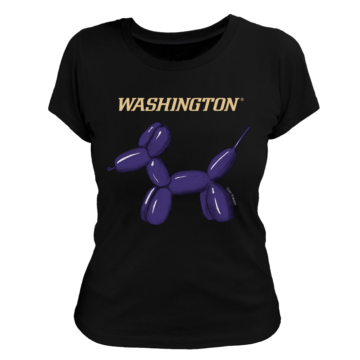 Washington Huskies Balloon Dog Women's Tee Shirt