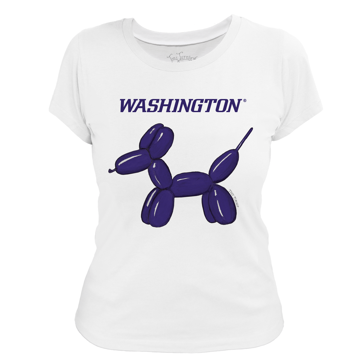 Washington Huskies Balloon Dog Women's Tee Shirt
