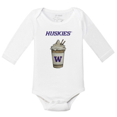 Washington Huskies Latte Long-Sleeve Snapper