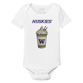 Washington Huskies Latte Short Sleeve Snapper