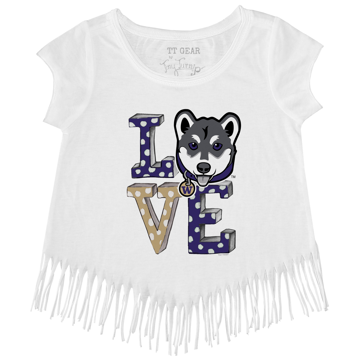 Washington Huskies LOVE Fringe Tee