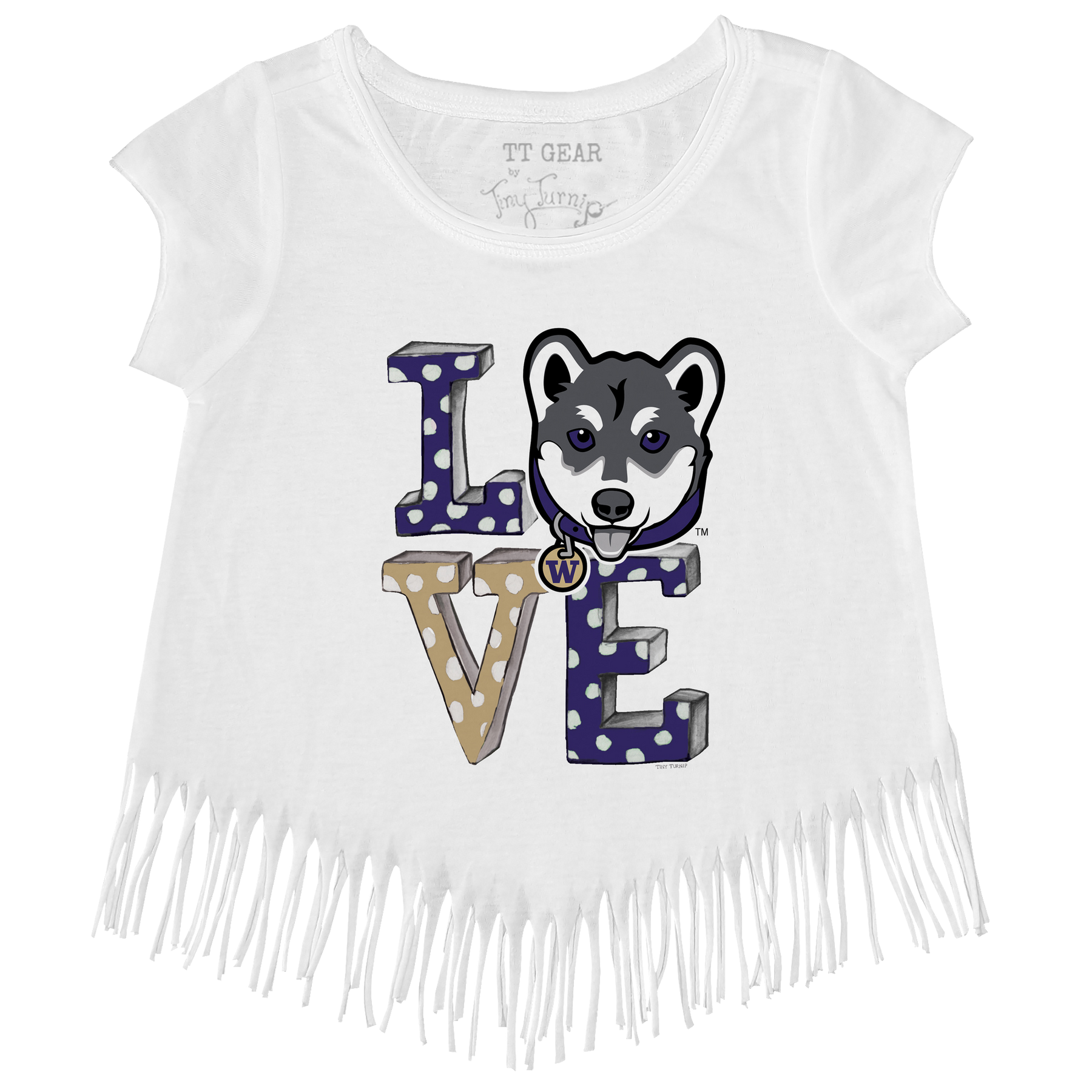 Washington Huskies LOVE Fringe Tee