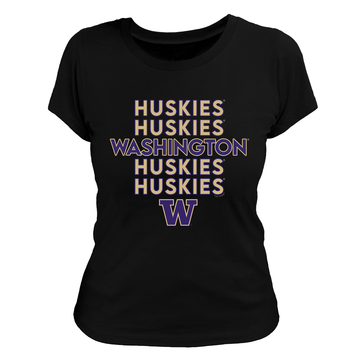 Washington Huskies Stacked Women's Tee Shirt