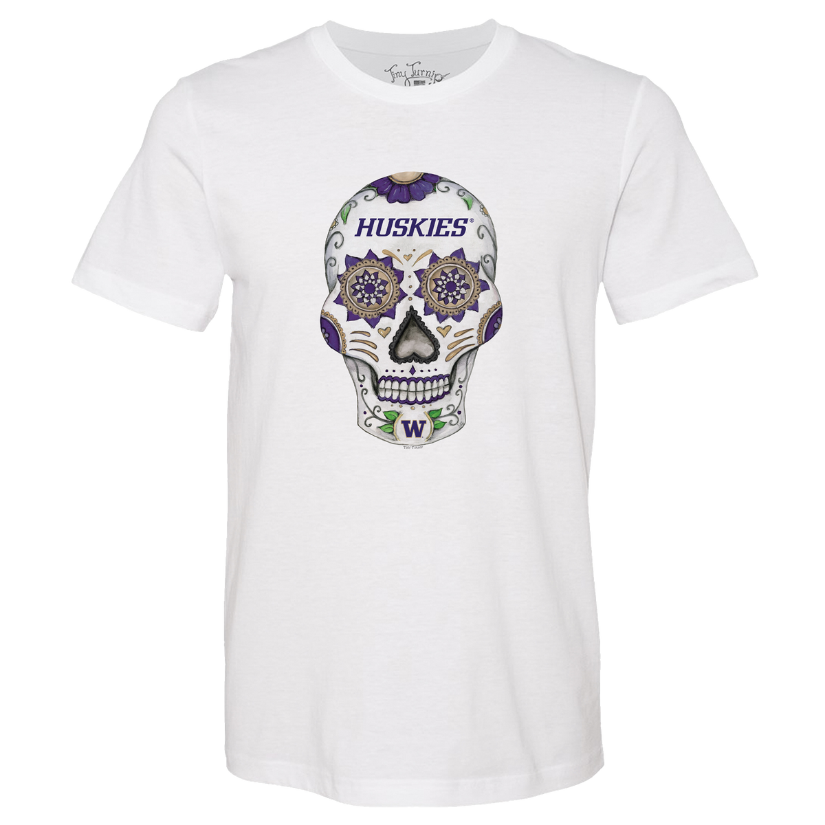 Washington Huskies Sugar Skull Unisex Tee Shirt