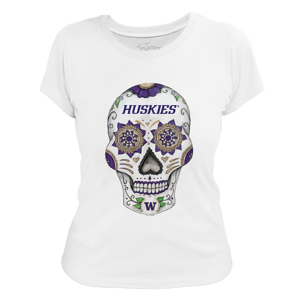 Washington Huskies Sugar Skull Women's Tee Shirt