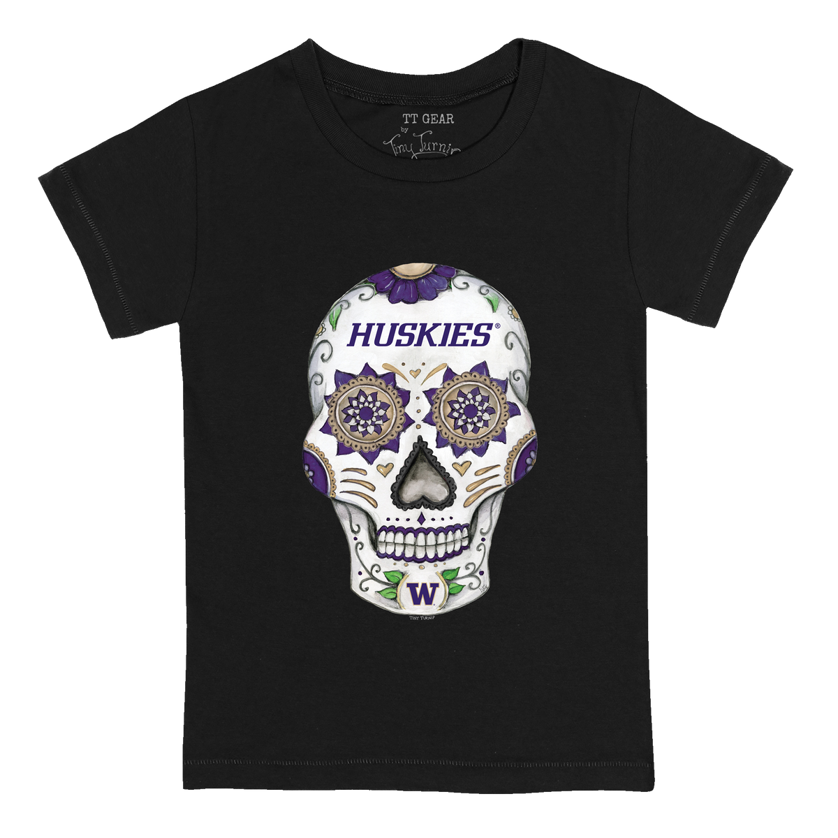 Washington Huskies Sugar Skull Kid's Tee Shirt