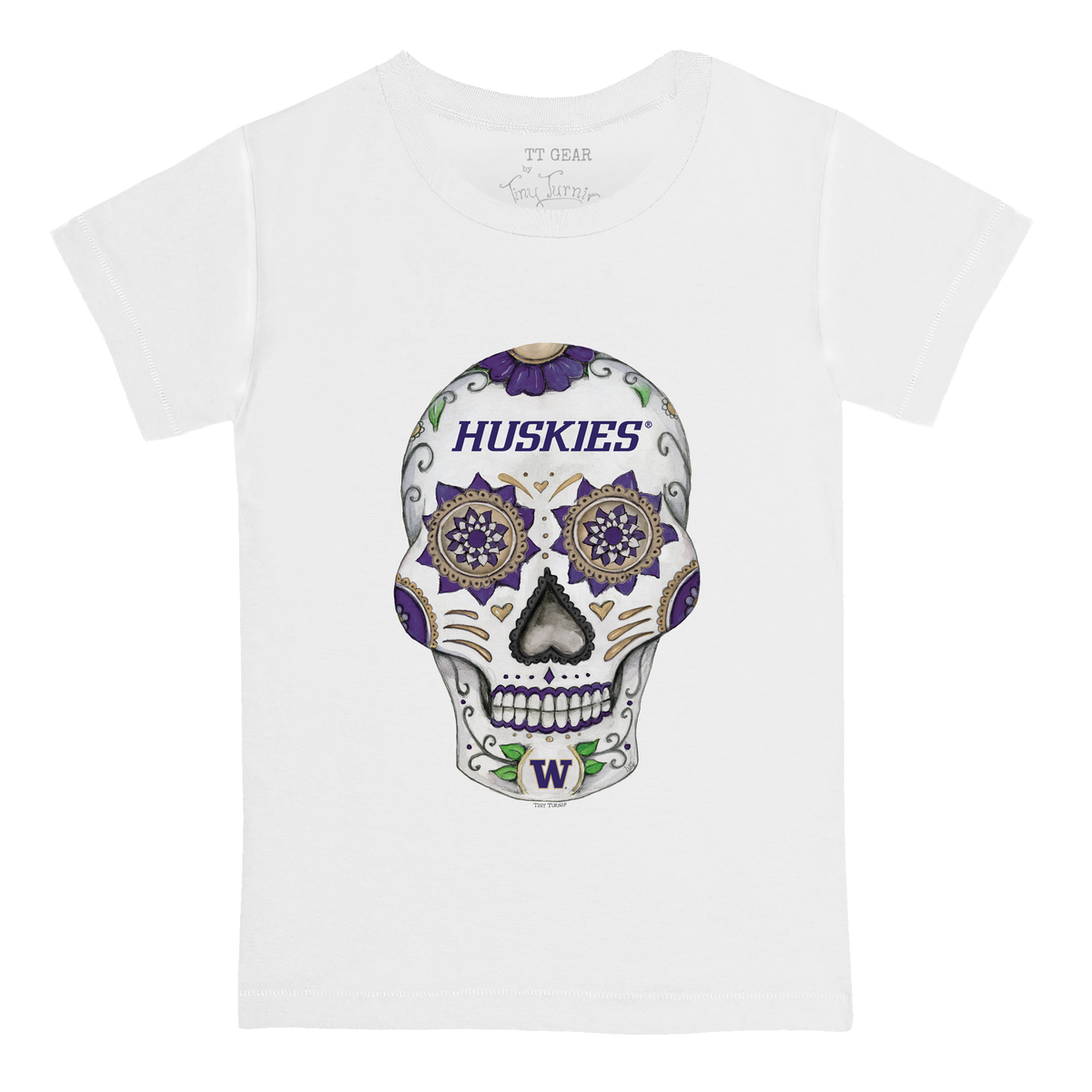 Washington Huskies Sugar Skull Kid's Tee Shirt