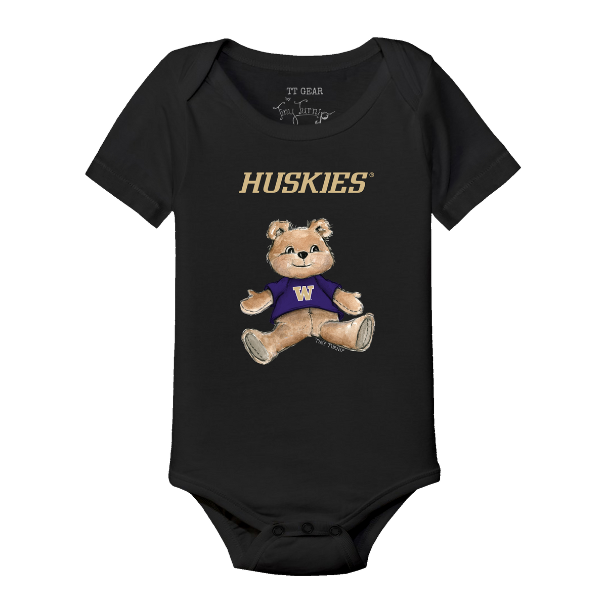Washington Huskies Teddy Short Sleeve Snapper