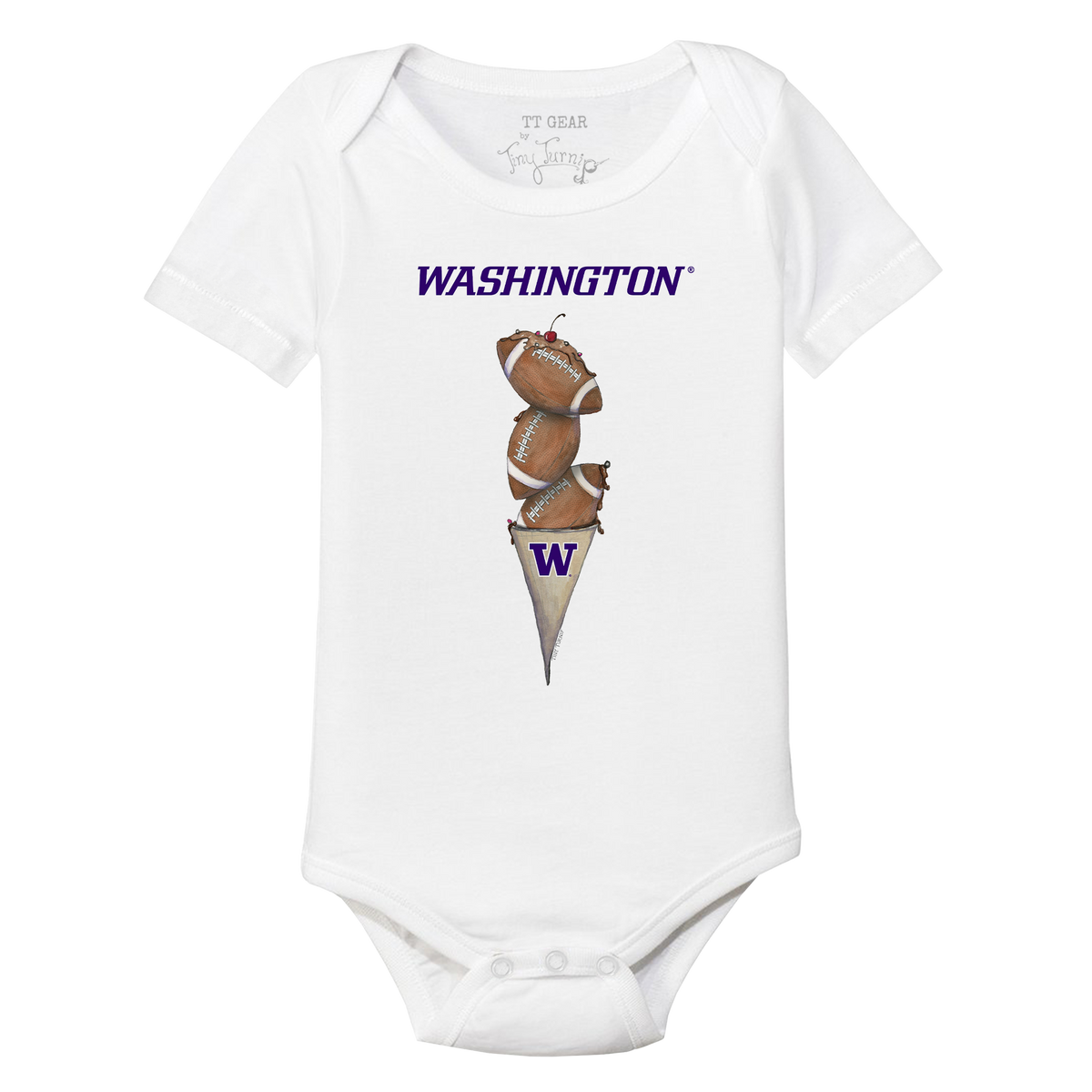 Washington Huskies Football Triple Scoop Short Sleeve Snapper