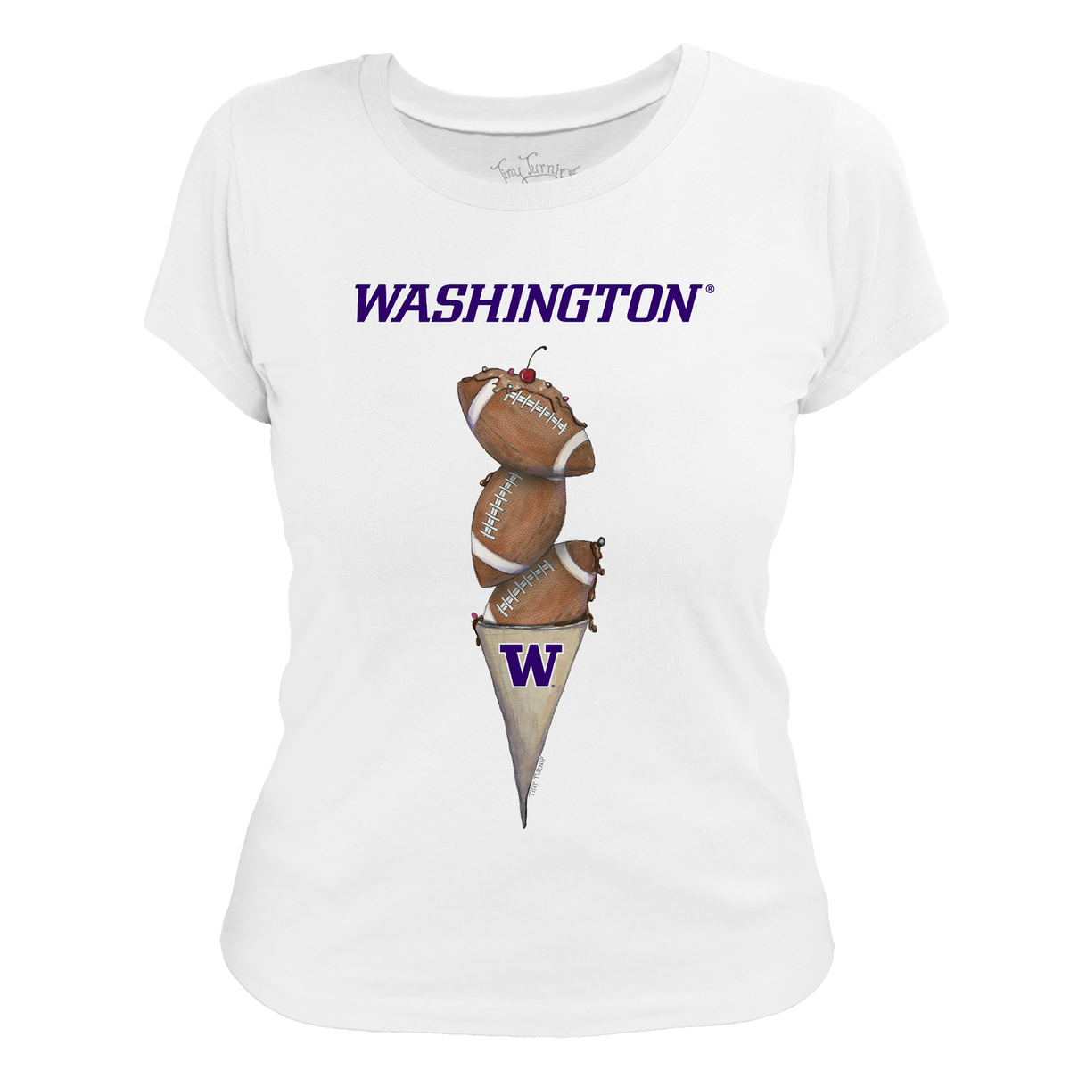 Washington Huskies Football Triple Scoop Women's Tee Shirt