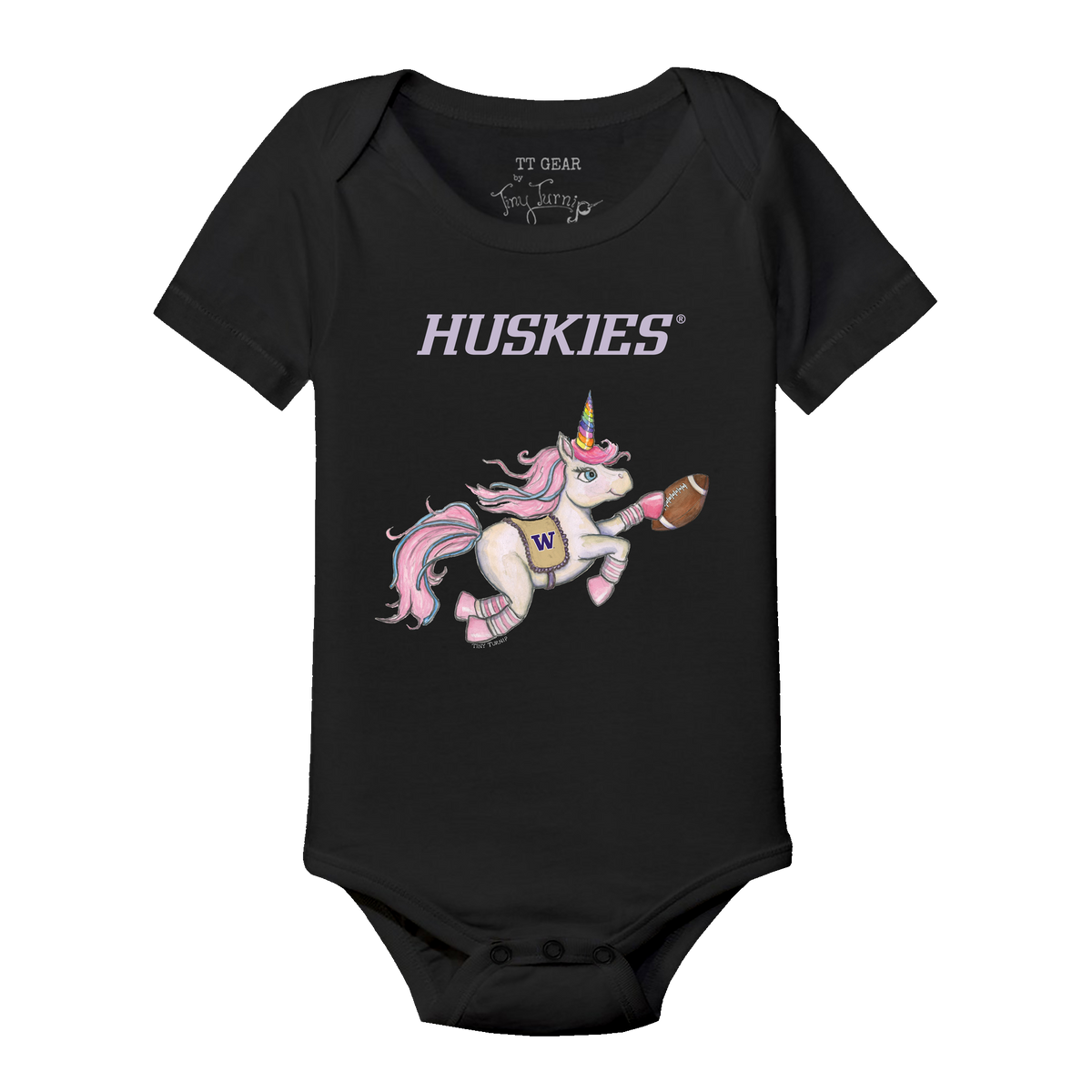 Washington Huskies Unicorn Short Sleeve Snapper