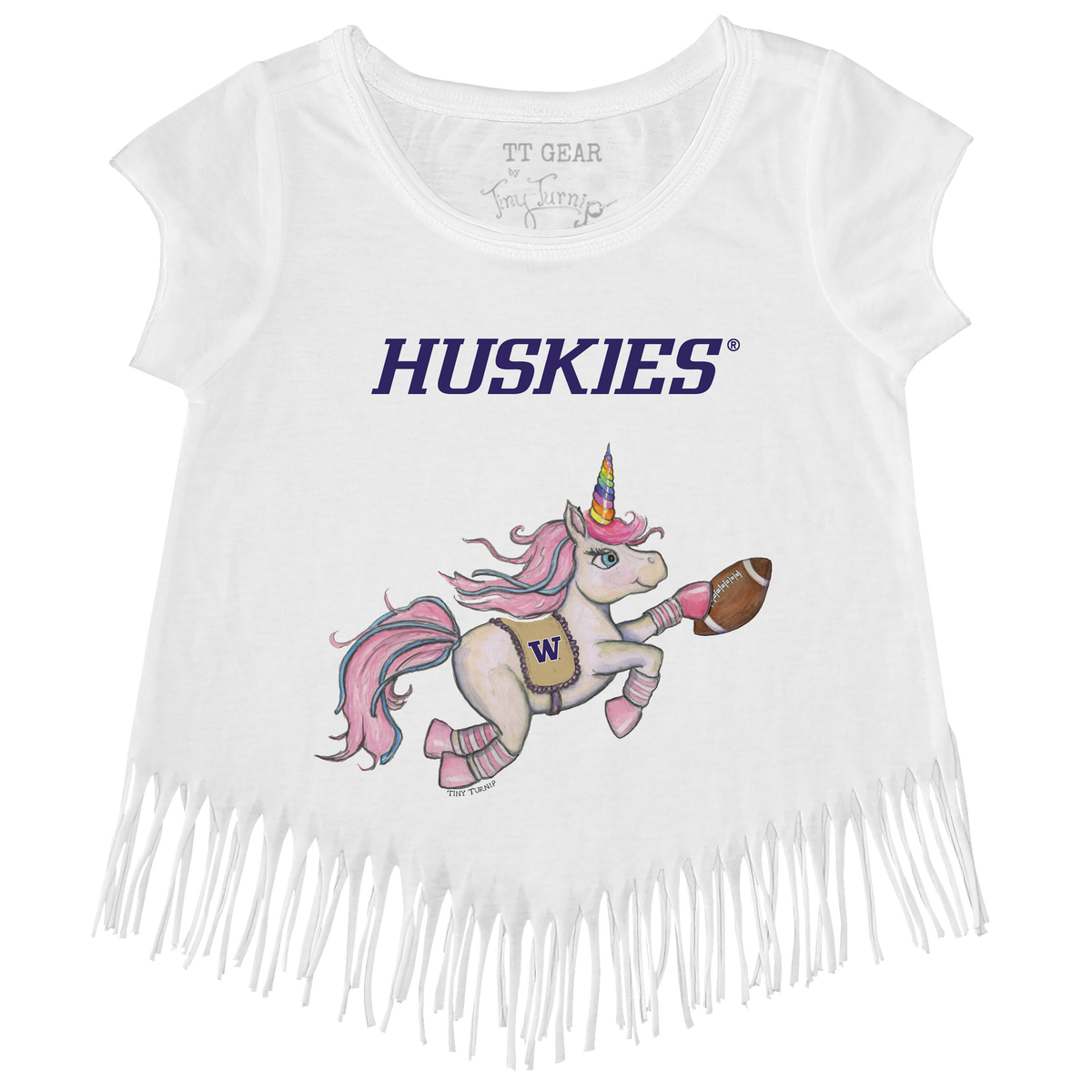 Washington Huskies Unicorn Fringe Tee