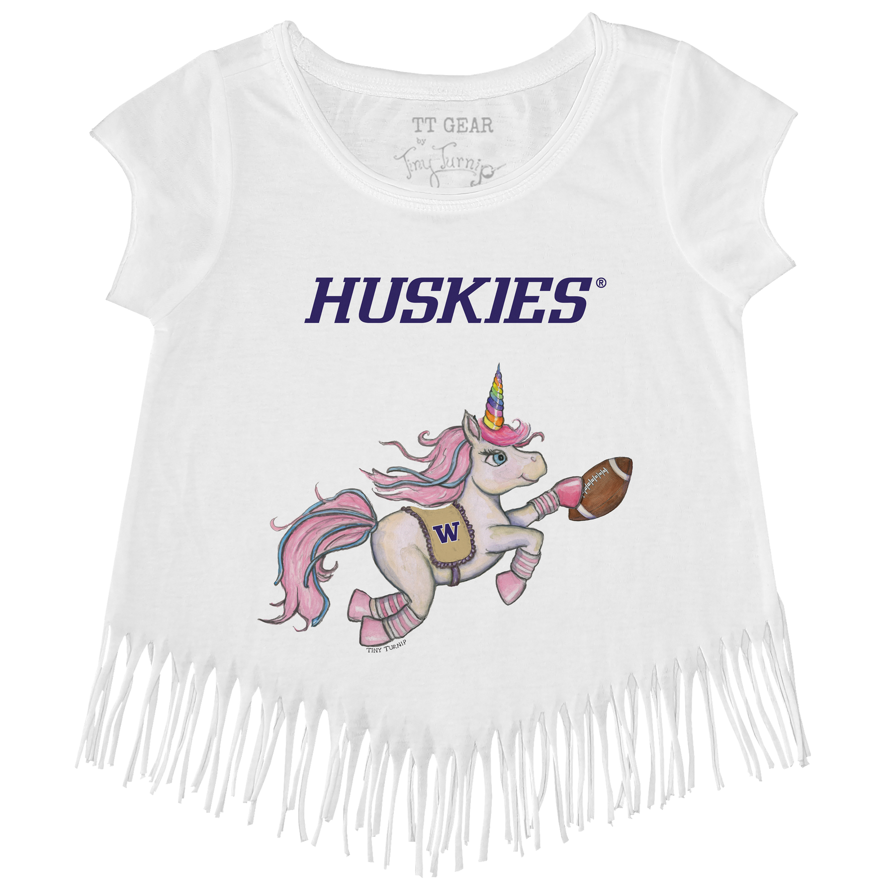 Washington Huskies Unicorn Fringe Tee