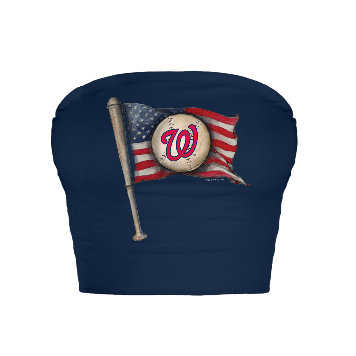 Washington Nationals Baseball Flag Crop Tube Top