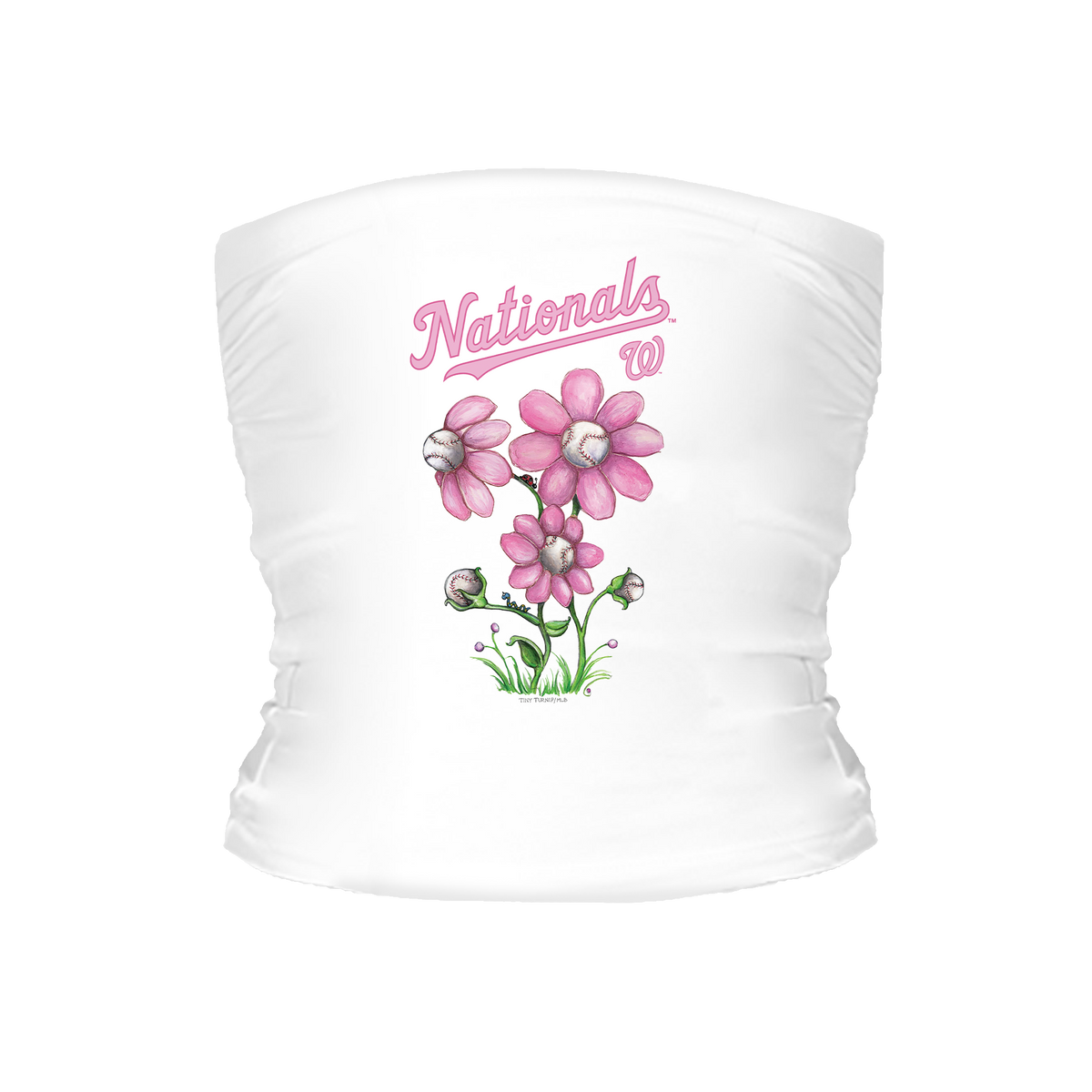 Washington Nationals Blooming Baseball Tube Top - Tiny Turnip