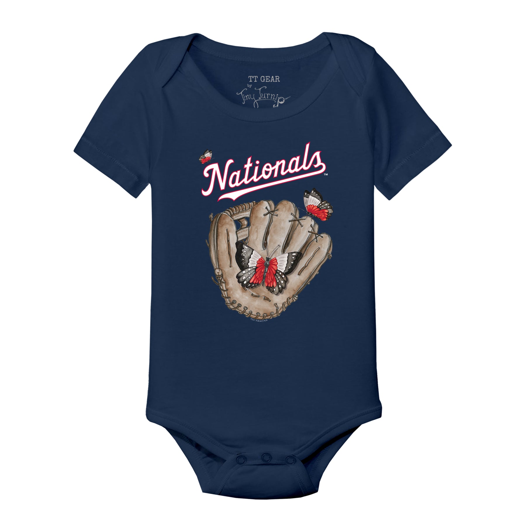 Washington Nationals Butterfly Glove Short Sleeve Snapper