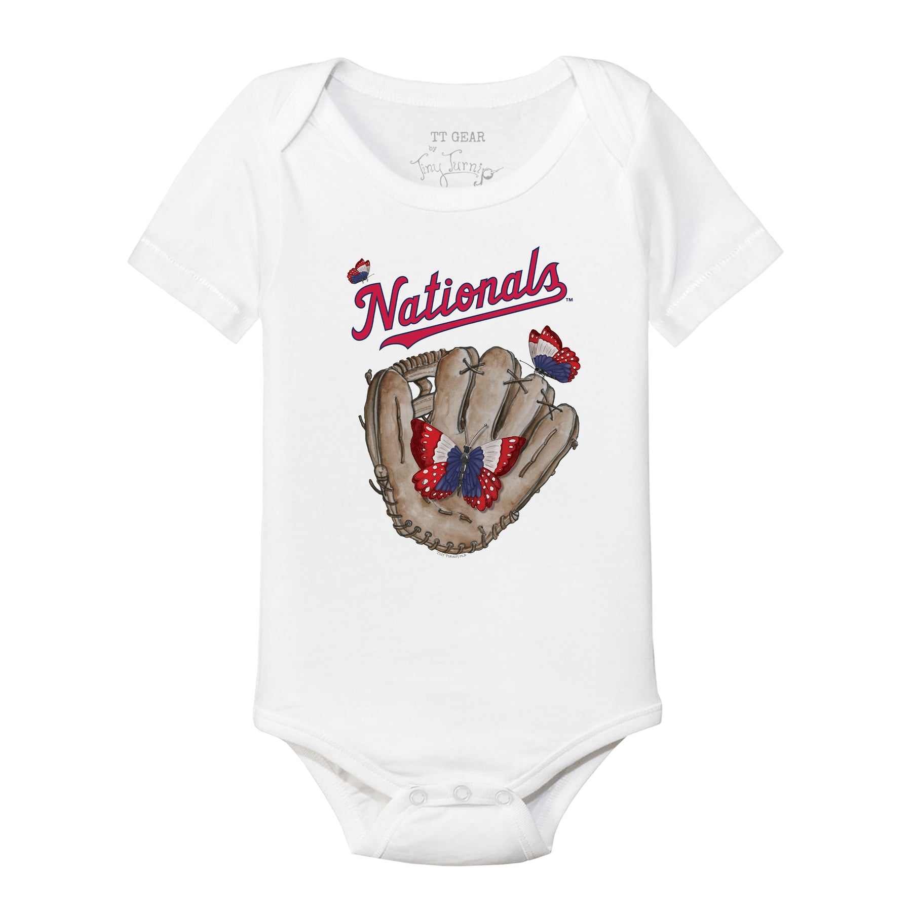 Washington Nationals Butterfly Glove Short Sleeve Snapper
