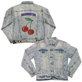 Washington Nationals Cherry Boyfriend Denim Jacket