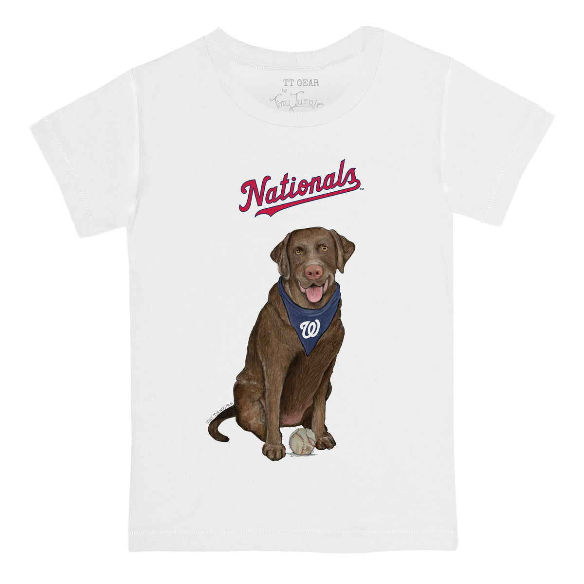 Washington Nationals Chocolate Labrador Retriever Tee Shirt