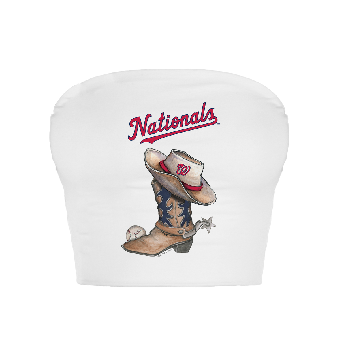 Washington Nationals Cowboy Boot Crop Tube Top