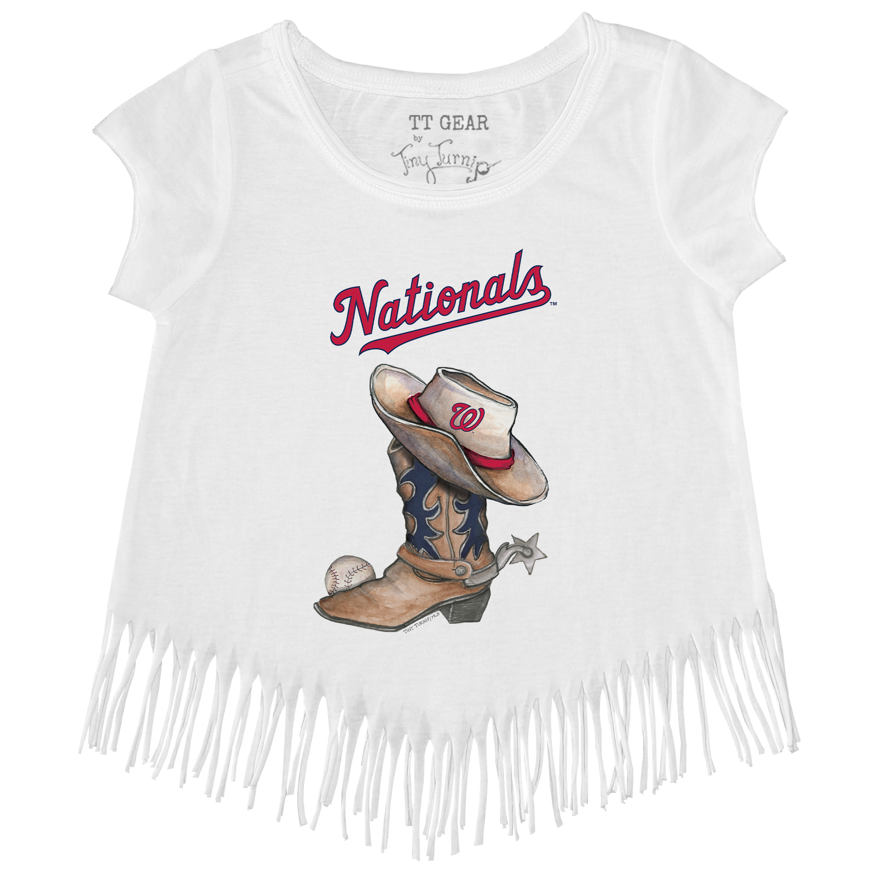 Washington Nationals Cowboy Boot Fringe Tee