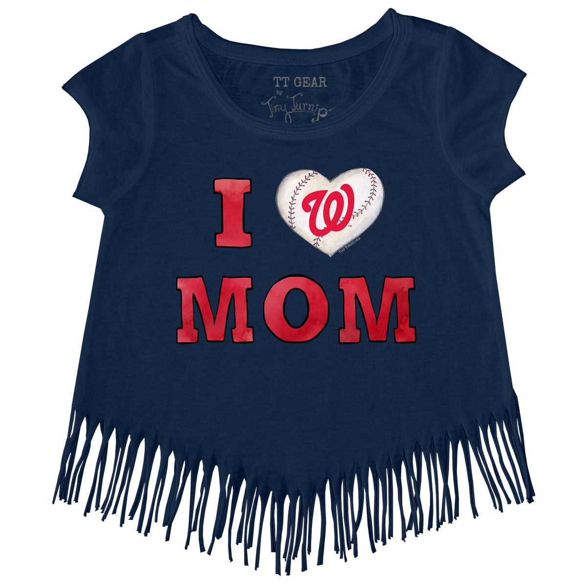 Washington Nationals I Love Mom Fringe Tee