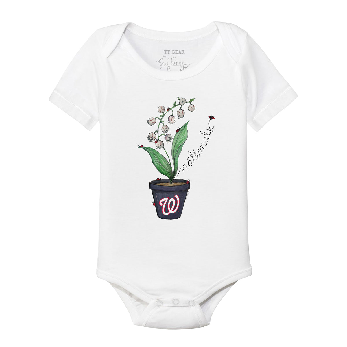 Washington Nationals Ladybug Short Sleeve Snapper