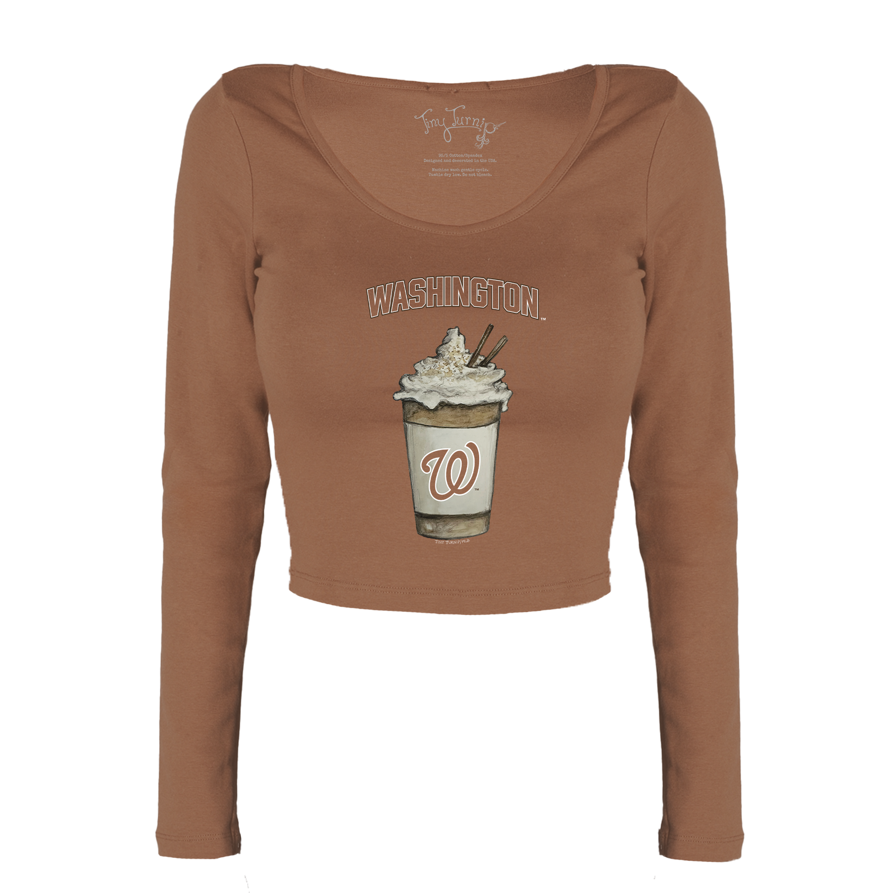Washington Nationals Latte Women's Lucy Long Sleeve