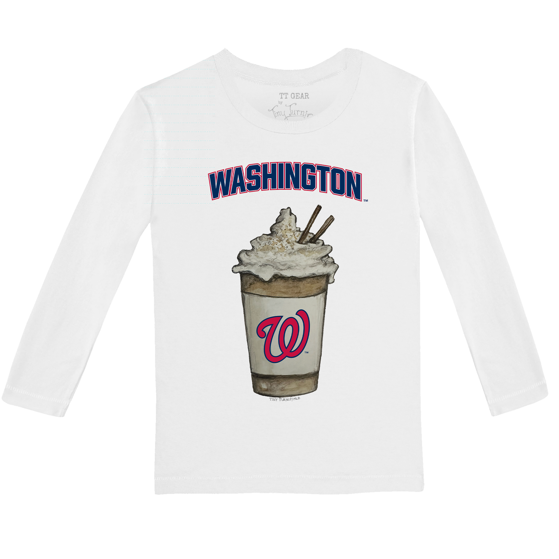 Washington Nationals Latte Long-Sleeve Tee Shirt