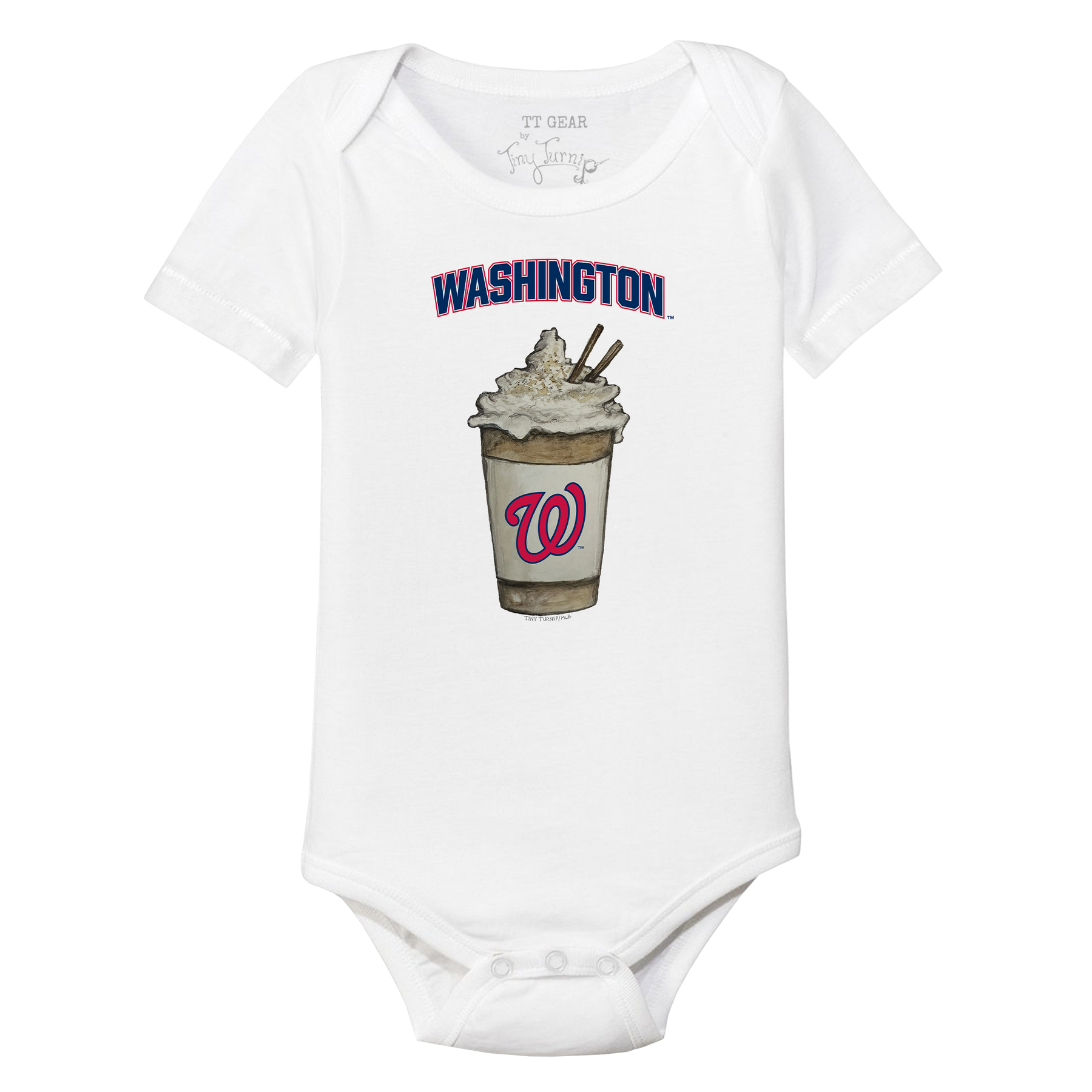 Washington Nationals Latte Short Sleeve Snapper