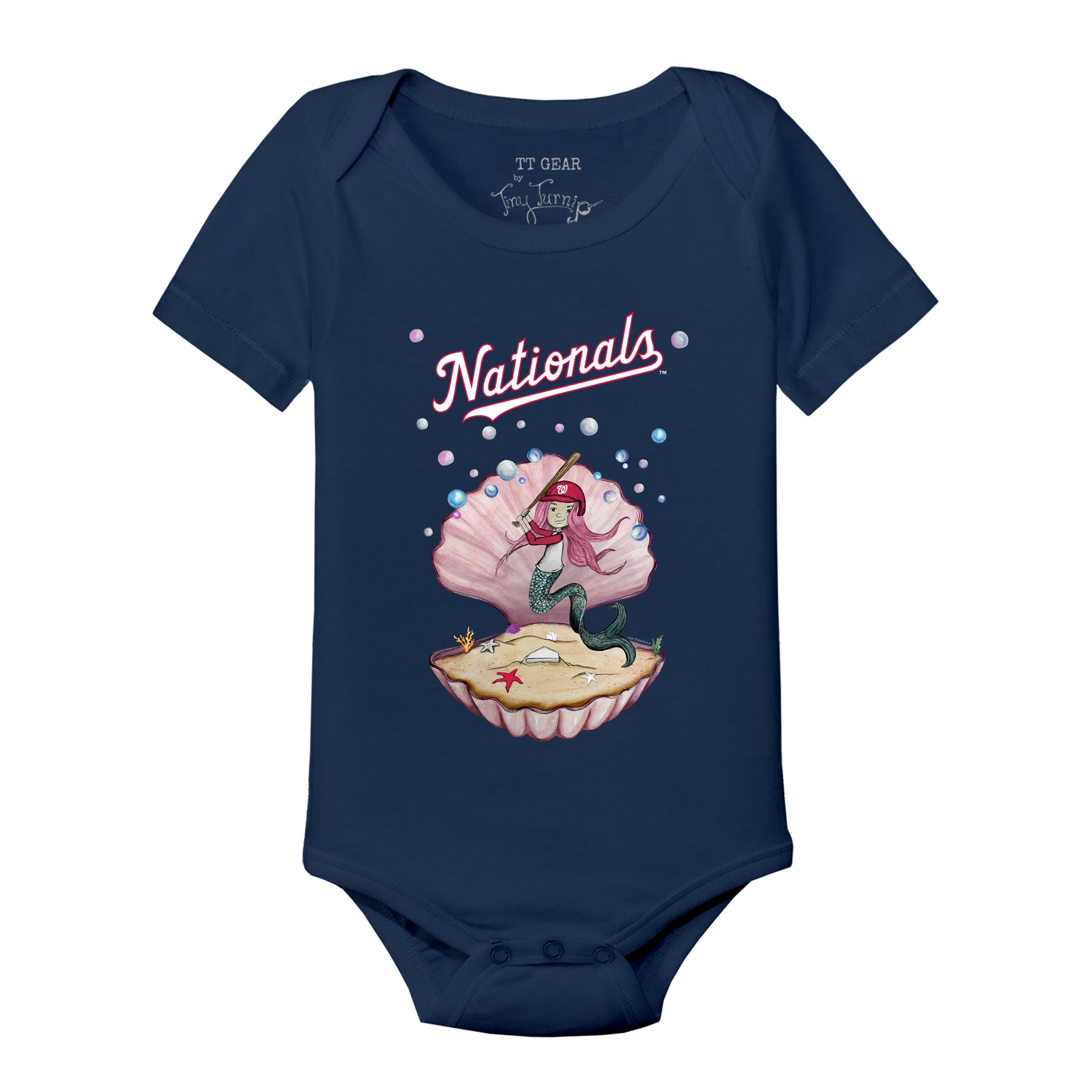 Washington Nationals Mermaid Short Sleeve Snapper
