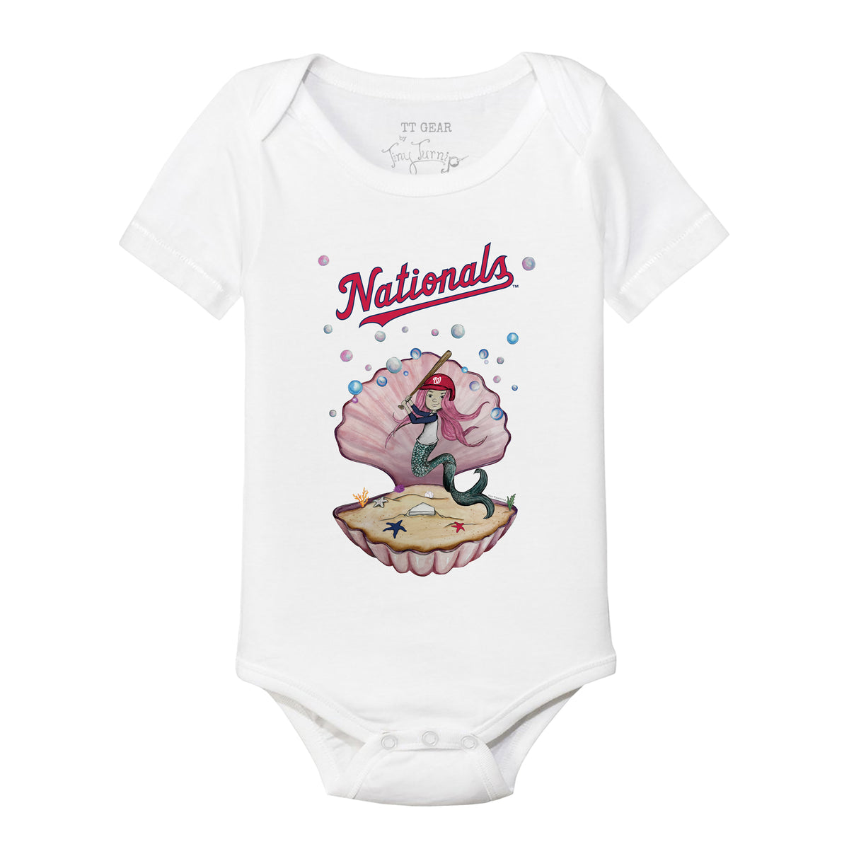 Washington Nationals Mermaid Short Sleeve Snapper