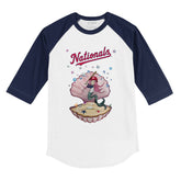 Washington Nationals Mermaid 3/4 Navy Blue Sleeve Raglan