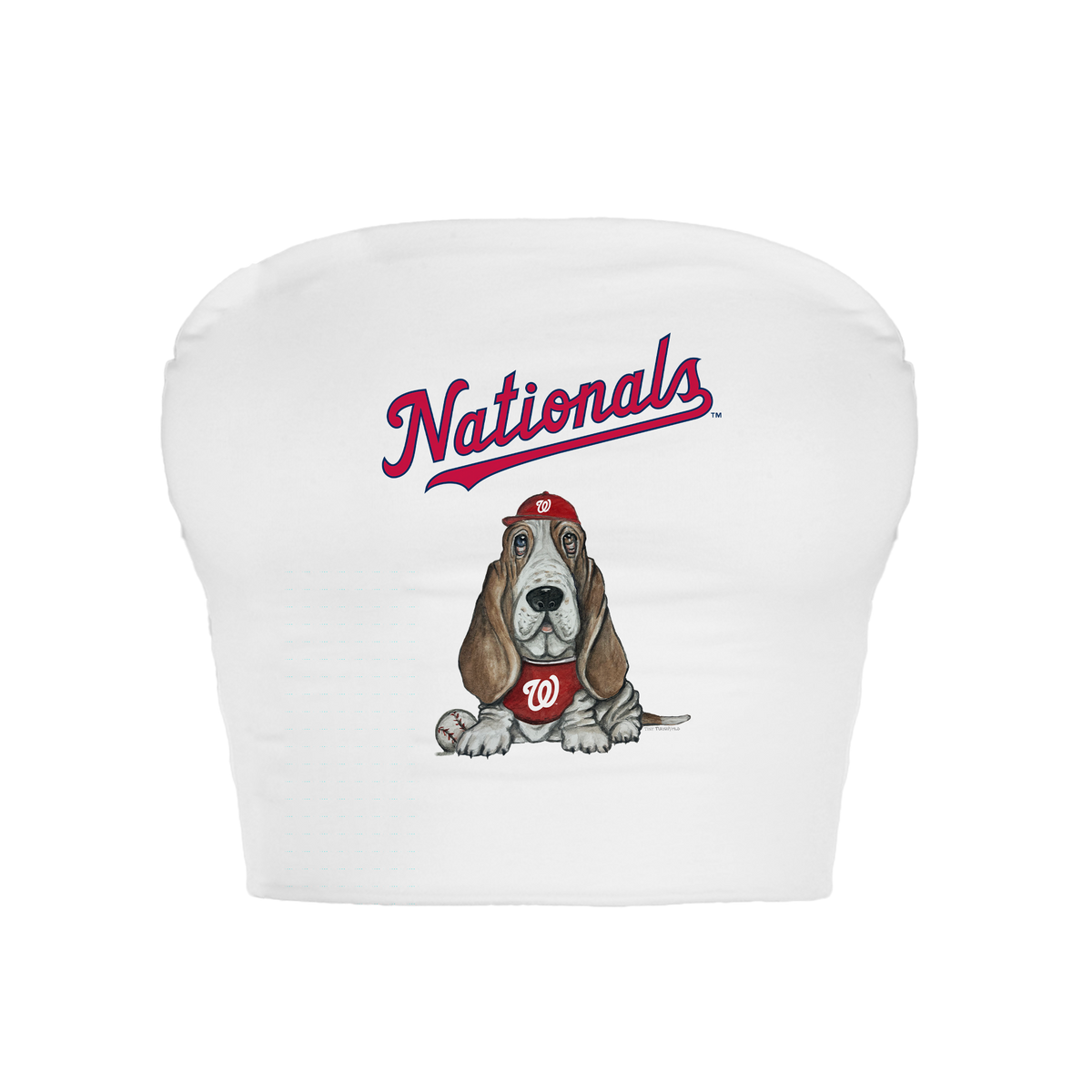 Washington Nationals Puddy Crop Tube Top - Tiny Turnip