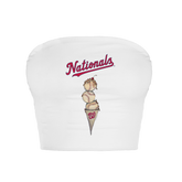 Washington Nationals Triple Scoop Crop Tube Top