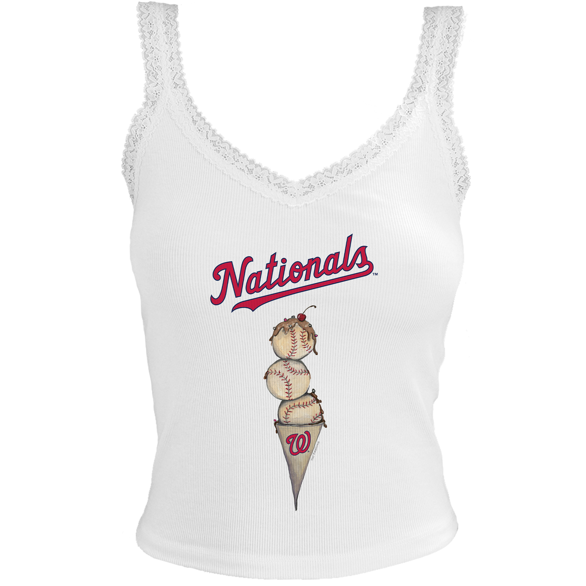 Washington Nationals Triple Scoop Lace Tank