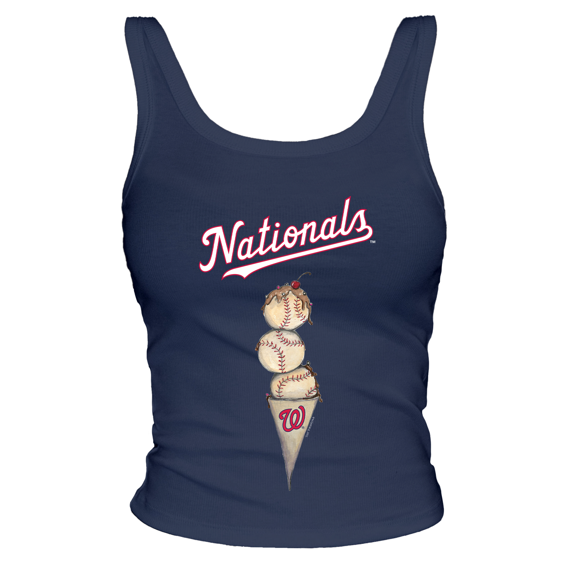 Washington Nationals Triple Scoop Ribbed Tank