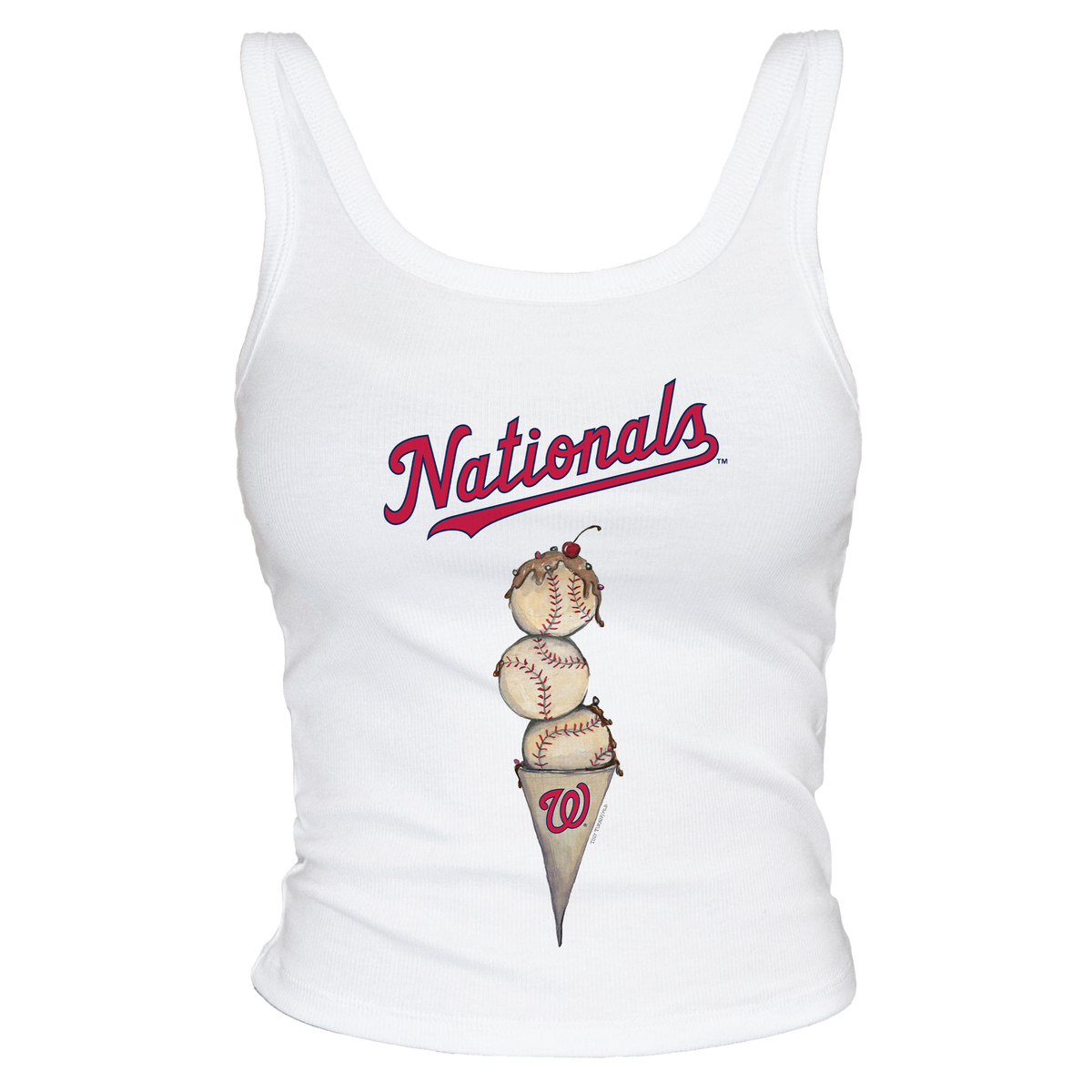 Washington Nationals Triple Scoop Ribbed Tank