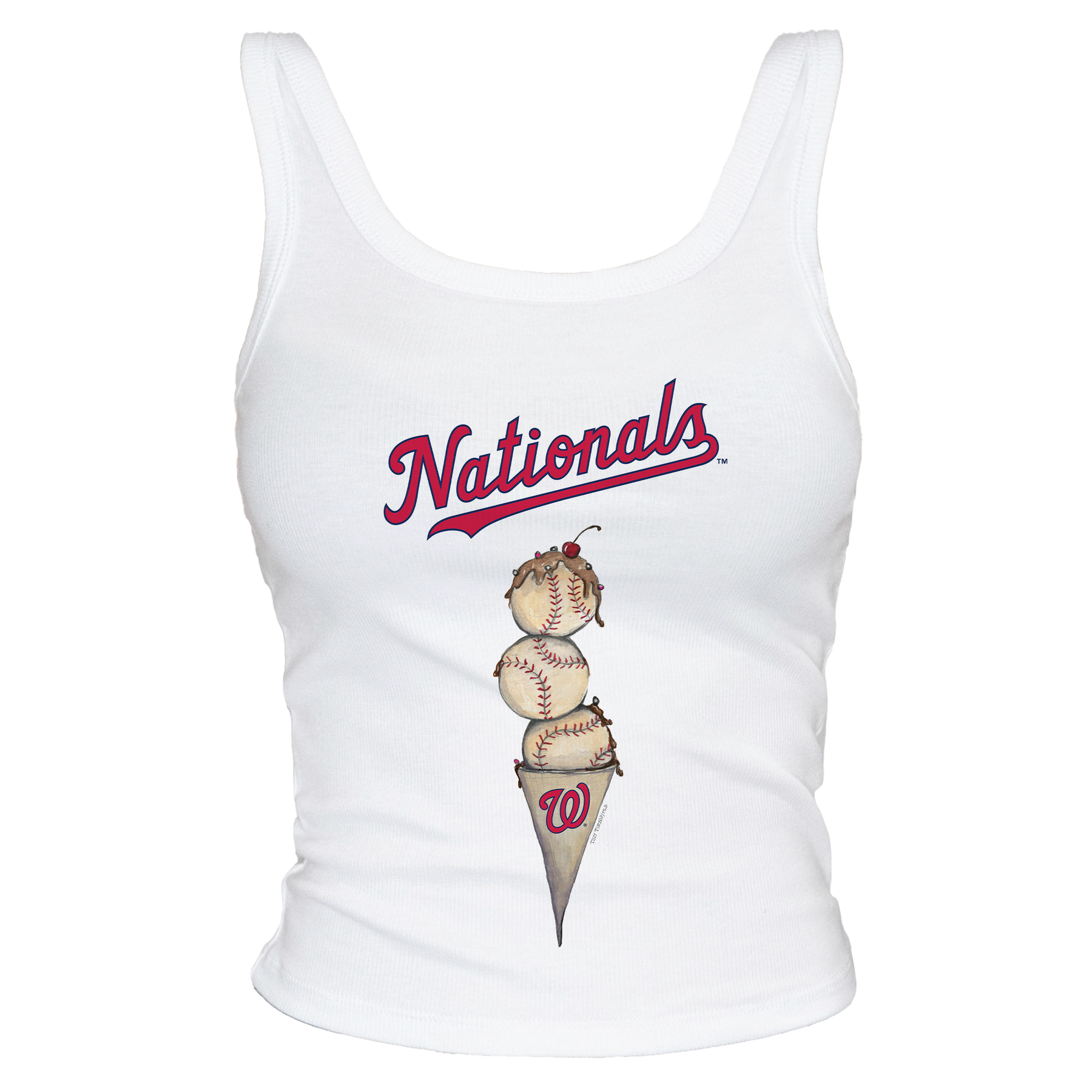 Washington Nationals Triple Scoop Ribbed Tank
