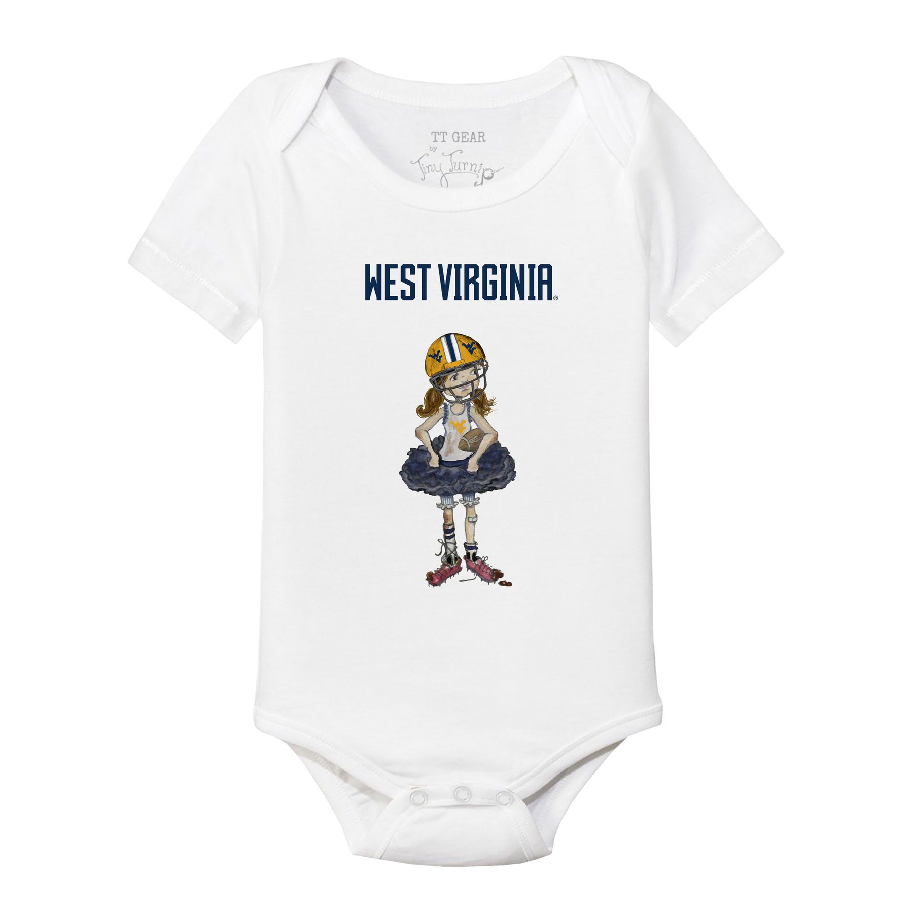 West Virginia Mountaineers Babes Short Sleeve Snapper