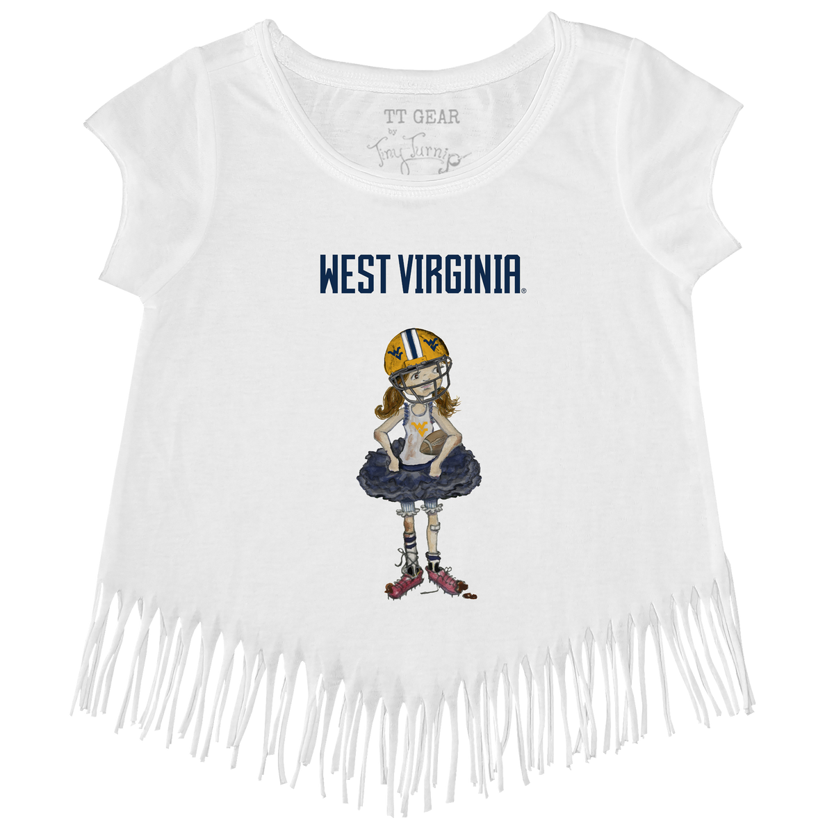 West Virginia Mountaineers Babes Fringe Tee