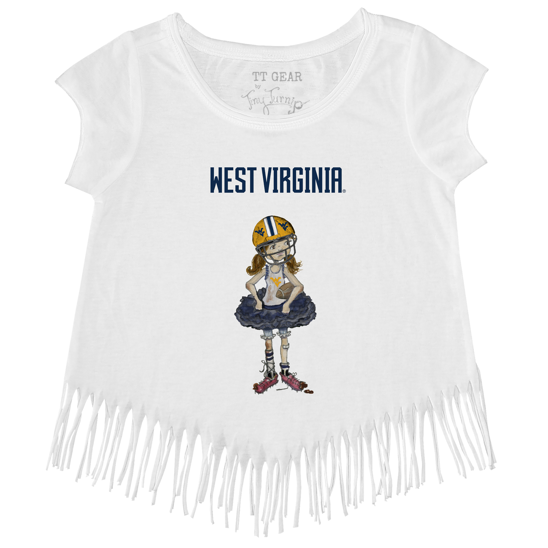 West Virginia Mountaineers Babes Fringe Tee