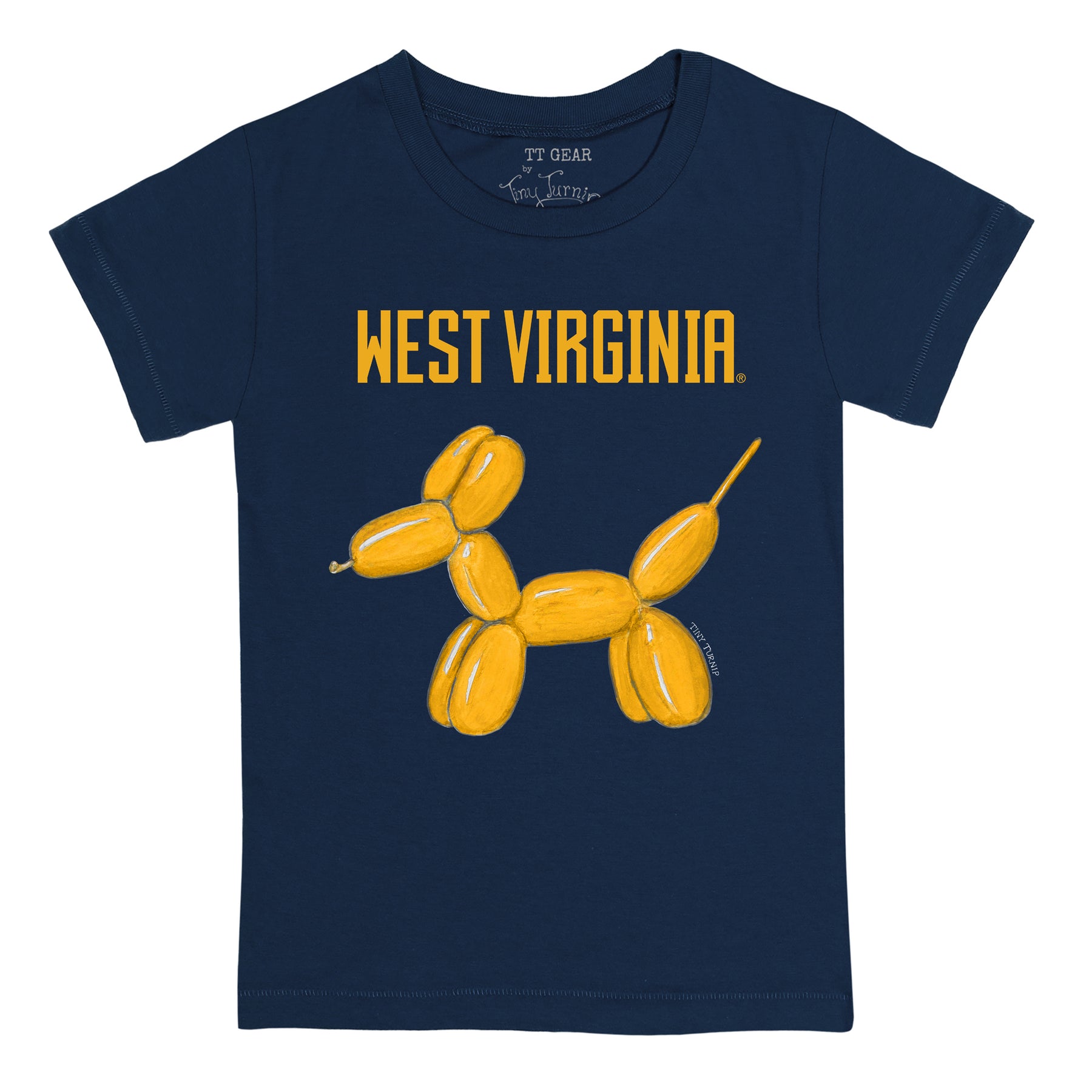 West Virginia Mountaineers Balloon Dog Kid's Tee Shirt