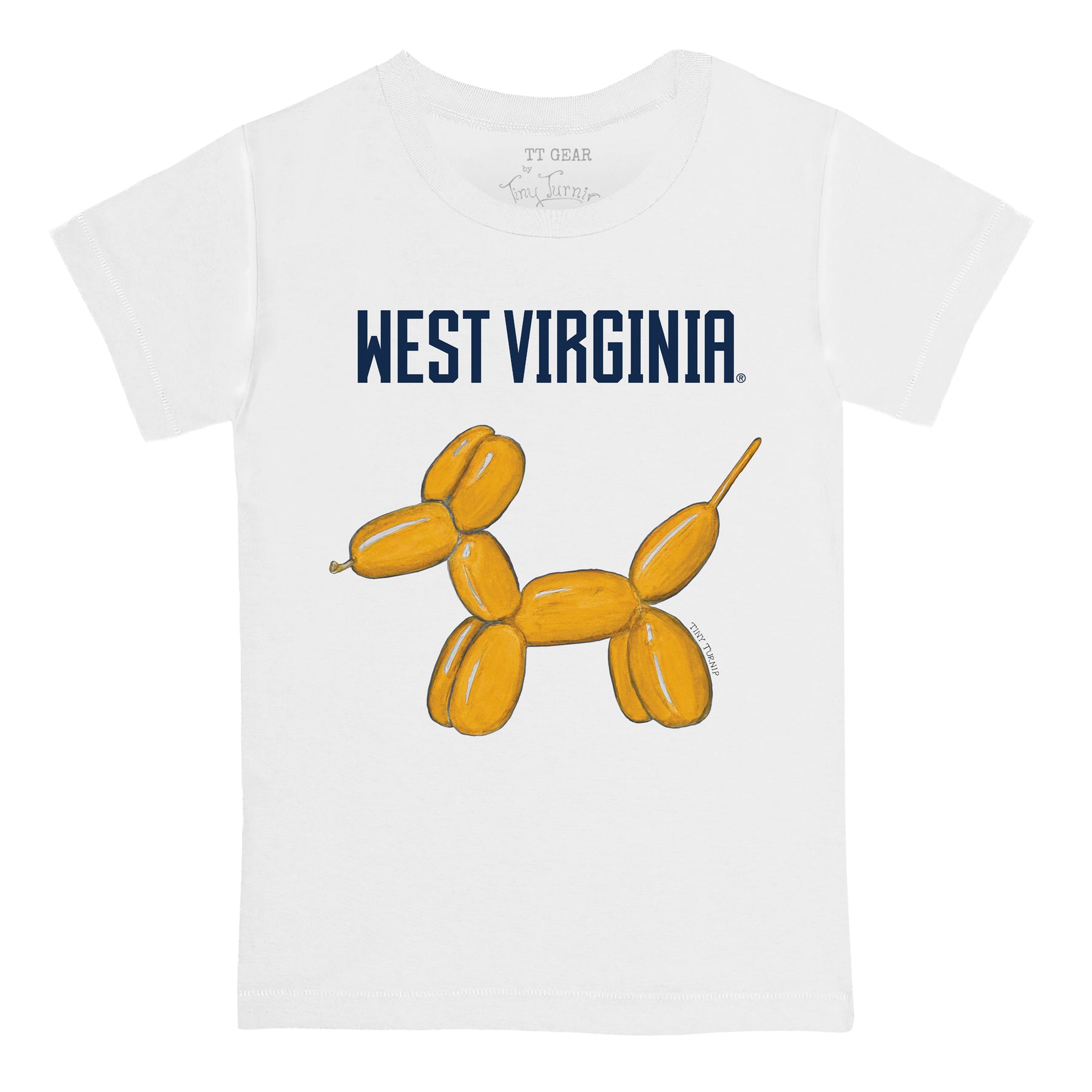 West Virginia Mountaineers Balloon Dog Kid's Tee Shirt