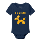 West Virginia Mountaineers Balloon Dog Short Sleeve Snapper